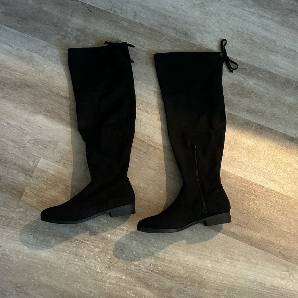 Time and Tru Black Over-the-Knee Boots